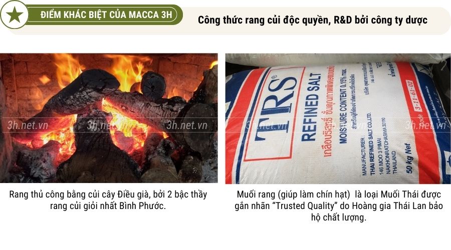 macca rang cui 3H co huong vi dac biet the nao